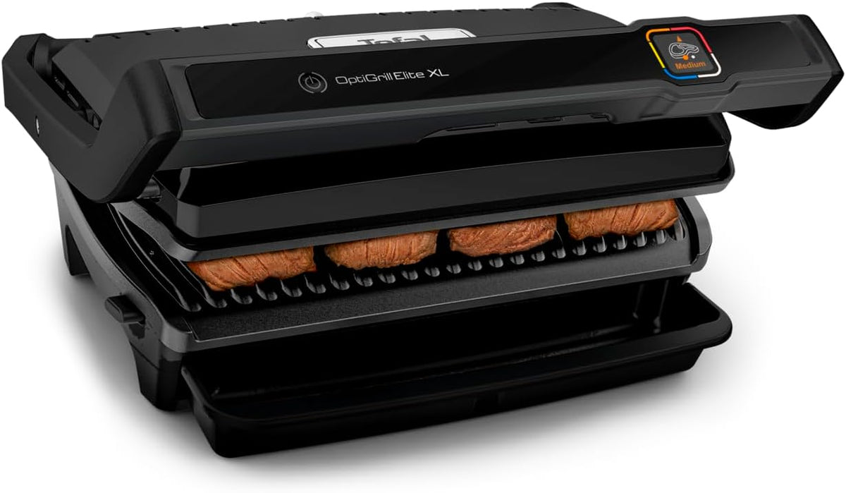 Tischgrill, OptiGrill Elite XL Kontaktgrill, automatische Garzeitanpassung, Tefal