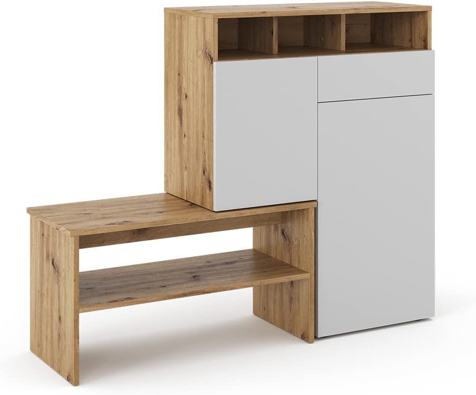 Schuhschrank, Selena, Braun, 124.5 × 102 cm, Vicco