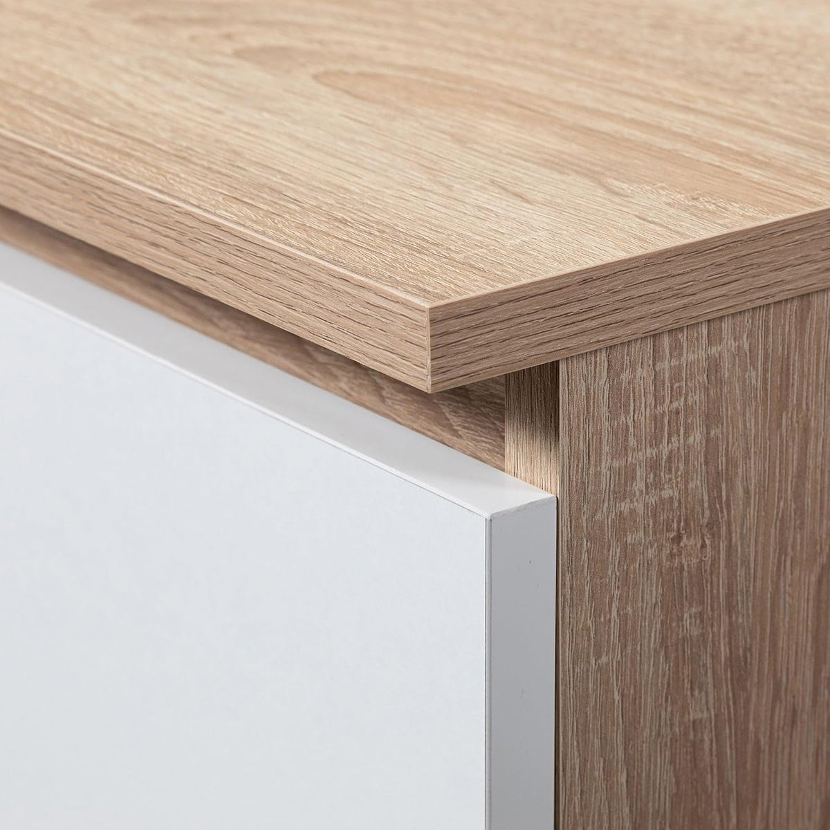 Bücherregal Büro-, CLP 80 cm 7 Regale 2 Schubladen und Türen, AKORD