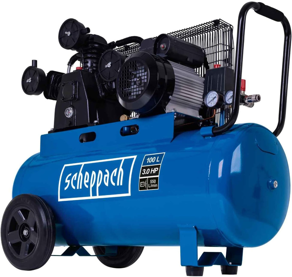 Scheppach Kompressor,   Kompressor HC550TC mit 3 Zylinder , 10 Bar & 100 L Kessel , 230