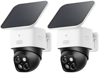 eufy Security Überwachungskameras, SoloCam 2pack, Überwachungskamera aussen solar, 360°-Überwachung, Keine Toten Winkel
