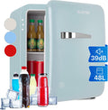 Mini-Kühlschrank 48L Mini Kühlschrank für Zimmer, für Getränke & Kosmetik, Kleine Minibar, Klein & Leise, Verstellbare Ablage, Kleiner Skincare 0-10°C