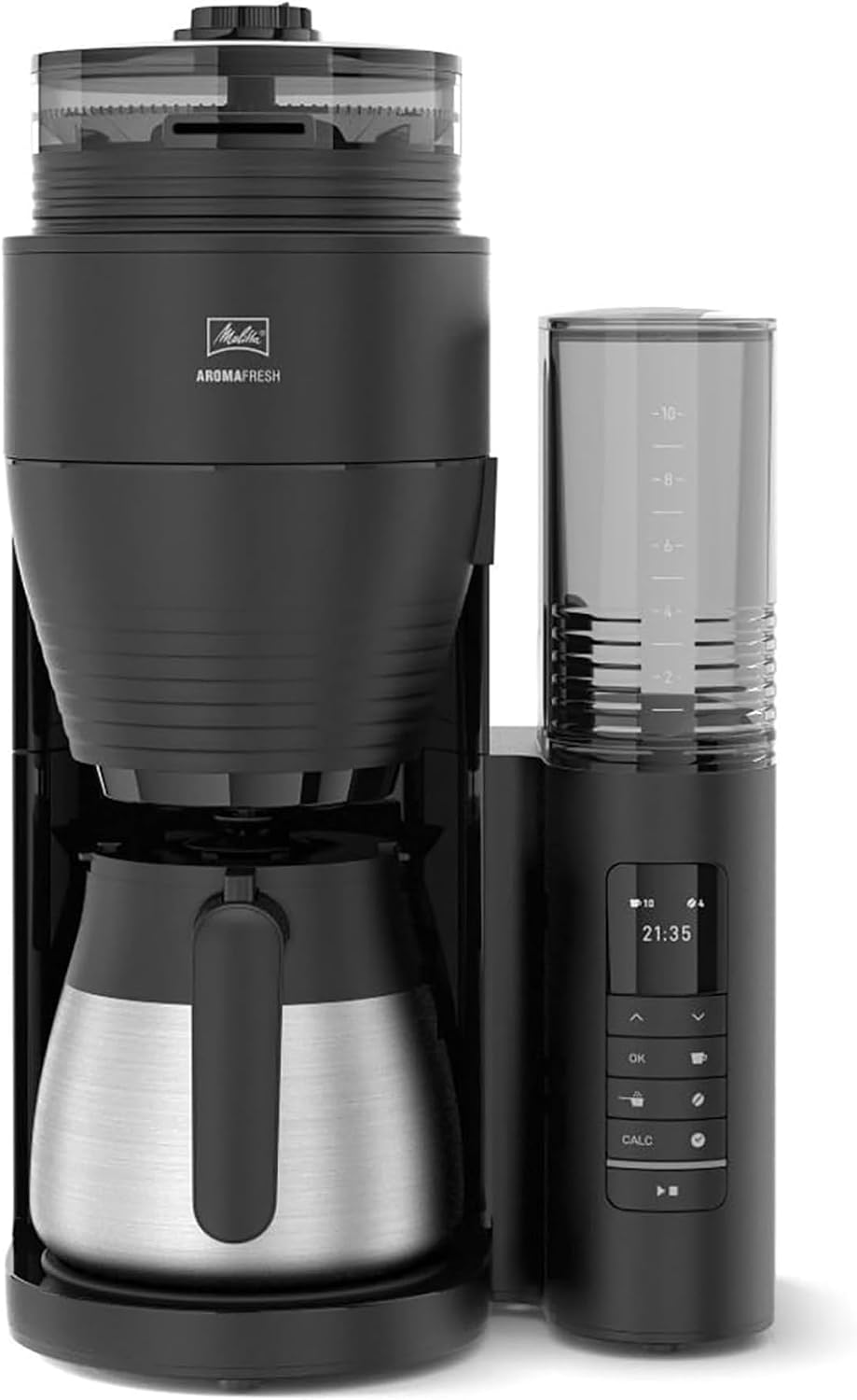Melitta Filterkaffeemaschinen, Caffettiera A Filtro Con Macinacaff? Integrato - - Aromafresh Therm Pro 1030-11 - 8 Tazze - 1080 W - Nero