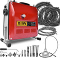 XIIW Reinigungssets, 850W Elektrische Rohrreinigungsmaschine zum Ø20-200mm Rohrleitungen, 450U/M
