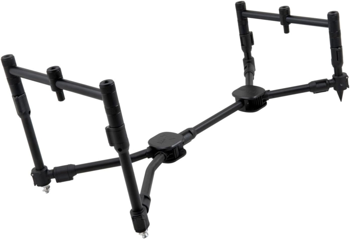 Fox QR 3 Black Label Rod Pod zum Karpfenangeln Rutenhalter, für Stege zum Angeln auf Karpfen, Rodpod für Karpfenruten