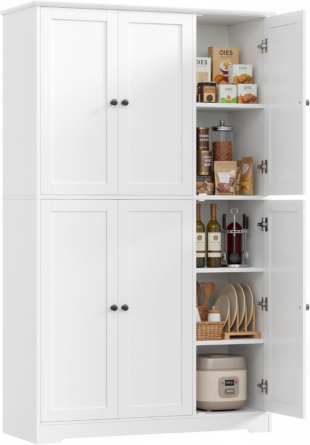 FirFurd Midi- & Hochschränke, Küchenschrank 180 cm Mehrzweckschrank Vorratsschrank mit 6 Türen