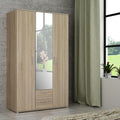 Kleiderschrank Nano, 120 130, Moderner Schrank aus Holzwerkstoff, Schmaler Schrank, Flurschrank, Mehrzeckschrank, Sonoma Eiche Holzdekor