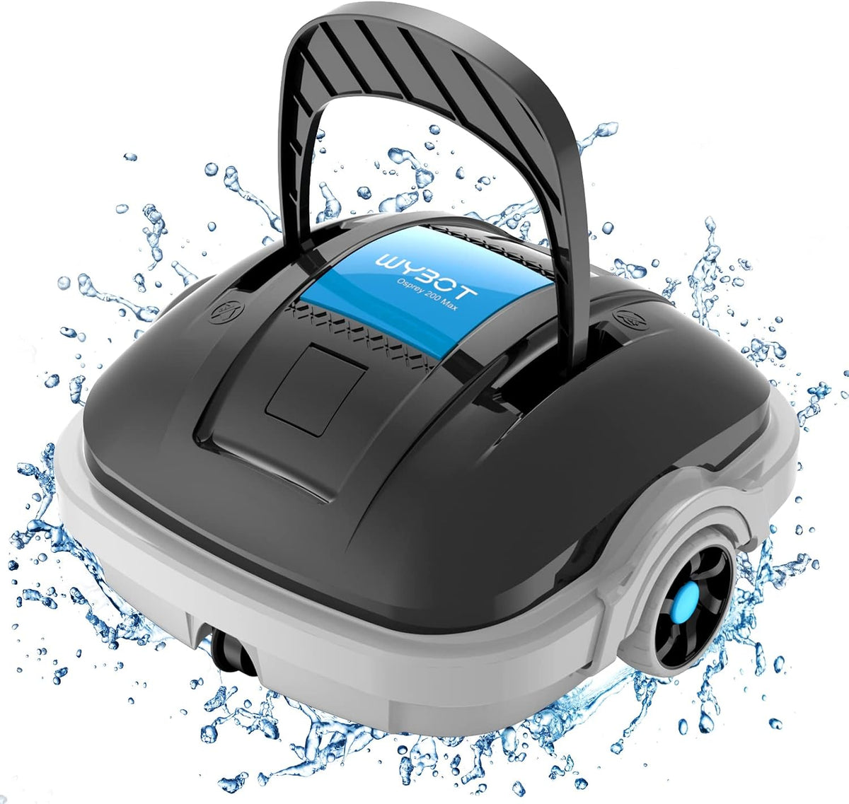 Poolroboter, Poolstaubsauger für 100 Minuten Betrieb, automatisches Parken, hohe Saugleistung, kabelloser Poolreinigungsroboter bis zu 80 m²