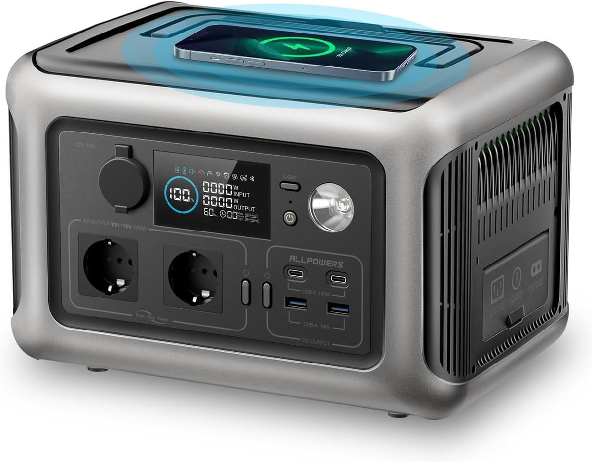 ALLPOWERS Powerstation,   R600 Tragbare Powerstation, 299Wh LiFePO4 Batterie