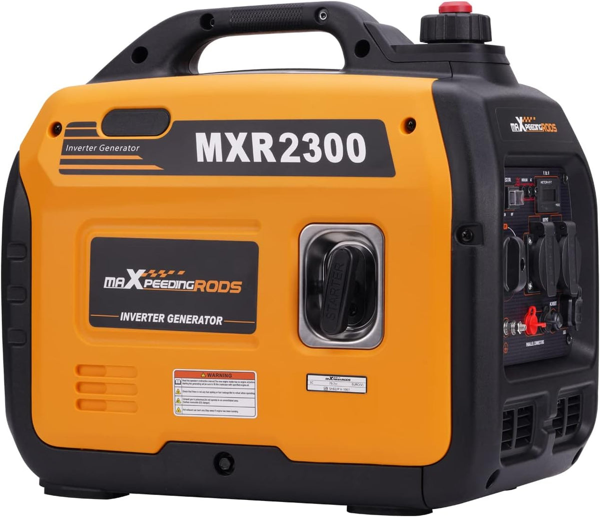 maXpeedingrods Stromgenerator, 2300W Inverter Stromerzeuger Benzin leise Tragbarer 18.5kg