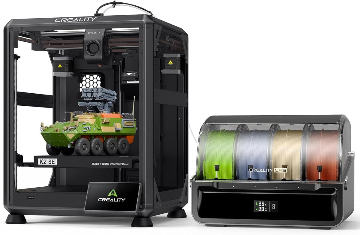 Creality K2 SE Combo 3D-Drucker, 2026, Multicolor-Druck mit CFS, bis zu 500 mm/s Hochgeschwindigkeit, intelligente Auto-Nivellierung