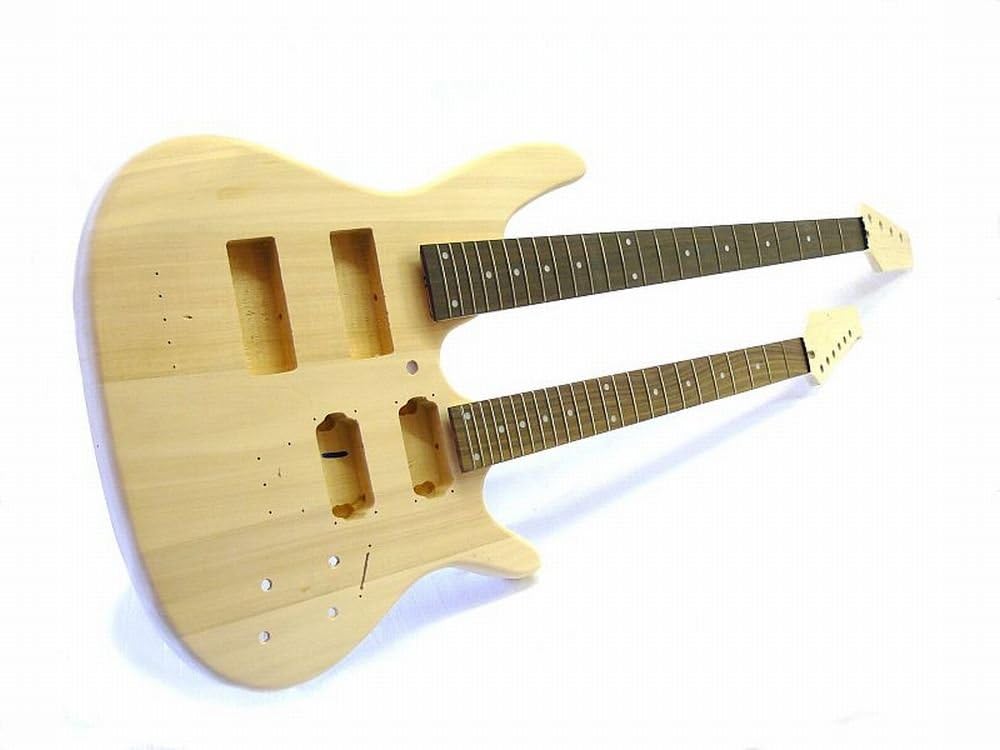 ML-Factory E-Gitarren-Sets, Bausatz Doppelhals/DIY Kit Double Neck ' ' Gitarre + Bass