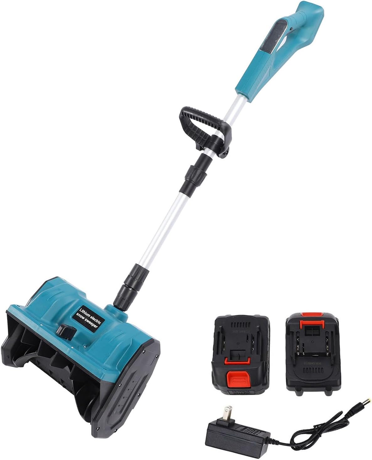 YWBL-WH Schneeschaufeln, Elektrische Schaufel Zur Schneeräumung, Kabellose Schneefräse mit Bürstenmotor 21 V, 12, 5 Zoll Breite, 26 Fuß Wurfweite