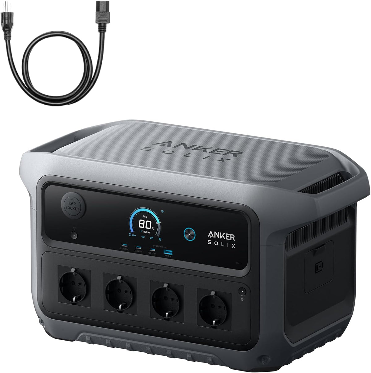 Anker SOLIX C2000 2 Gen Tragbare Powerstation, 2400W, 2048Wh LiFePO4-Akku