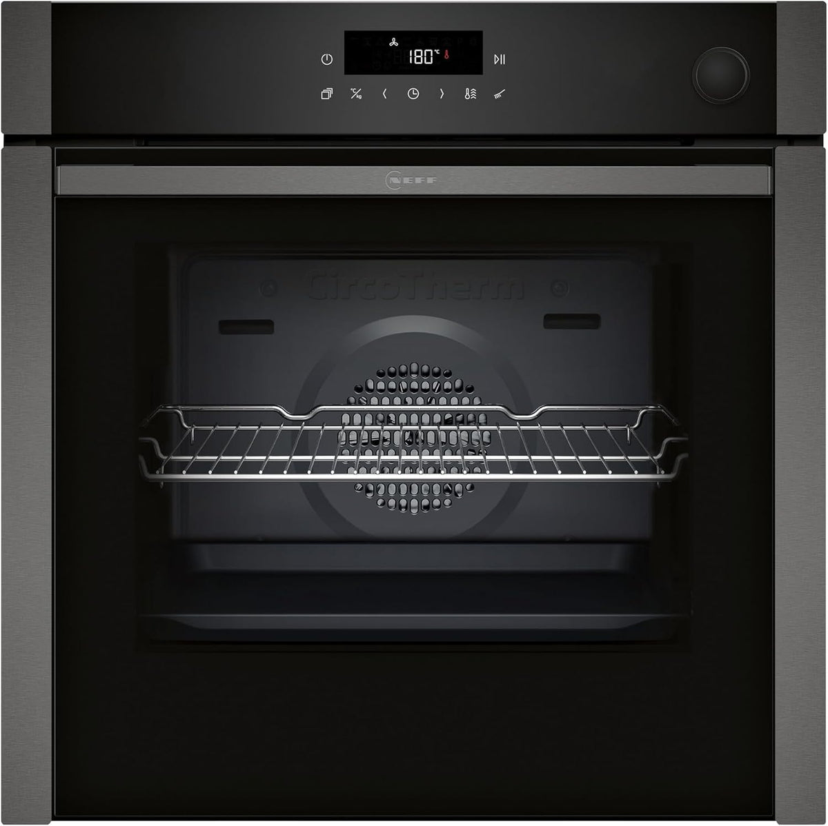Neff B6AVJ7AG3 50 N Einbau- Backofen, mit Dampfunterstützung, 60 × 60 cm, Made in Germany, Pyrolyse & Easy Clean Selbstreinigung, Air Fry samt Blech