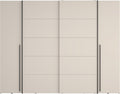 Kleiderschrank NARAGO, 270, moderner Dreh-/Schwebetürenschrank, 4-türig, Holzwerkstoff, Kaschmir, Forte