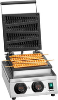 Bartscher Waffeleisen,   Waffeleisen MDI Lolly 400 – 4 Lolly-Waffeln pro Backgang, digitale Steuerung, Edelstahl, für