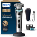 PHILIPS i9000 elektrischer Rasierer Prestige Nass- und Trockenrasierer für Herren mit integriertem Trimmer grau-silber Drucksensor Reinigungsstation