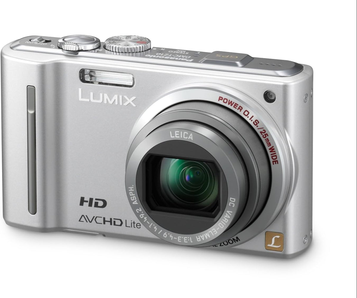 Panasonic DMC-TZ10EG-S Lumix Digitalkamera, (12 Megapixel 12-fach opt. Zoom, 6 cm (3 Zoll) Display, Bildstabilisator, Geo-Tagging) silber
