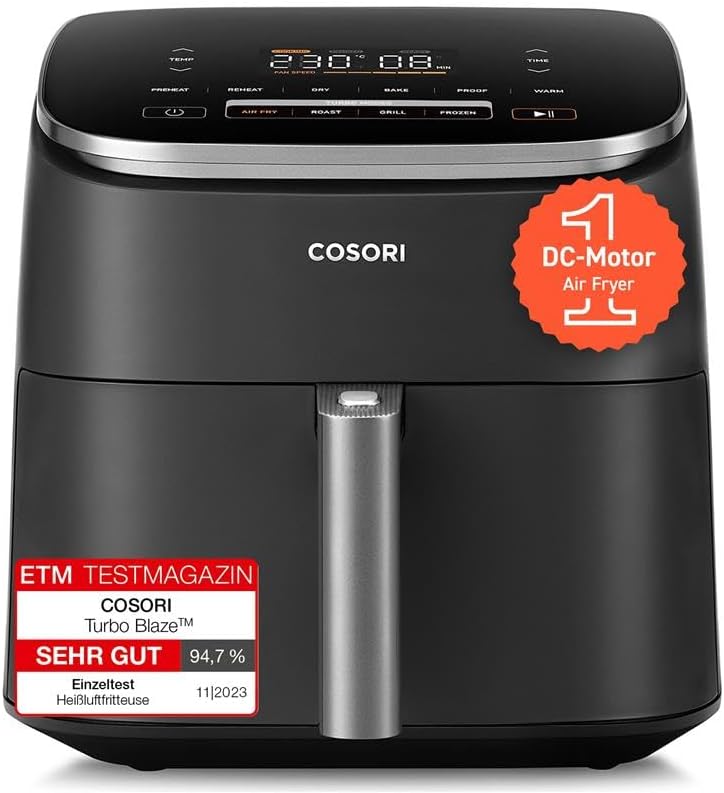 Cosori 9-in-1 6L Airfryer Turboblaze Heißluftfritteuse