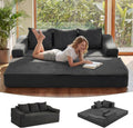 Sofa Schlaf, 2-in-1 Boneless Couch, Bodensofa mit Kissen, 3 Sitzer Sofa Bed mit Schlaffunktion, Klappbare Matratze für Wohnzimmer, Schlafzimmer