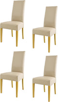 Esszimmerstuhl, Tommychairs - 4er Set Moderne Stühle Luisa für Küche und Esszimmer, robuste Struktur aus lackiertem Buchenholz Farbe Eiche
