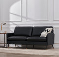Sofa 2-Sitzer Leder Couch Moderner Zweisitzer Leder, aus Echtem Top-Grain Rindsleder mit Metallbeinen