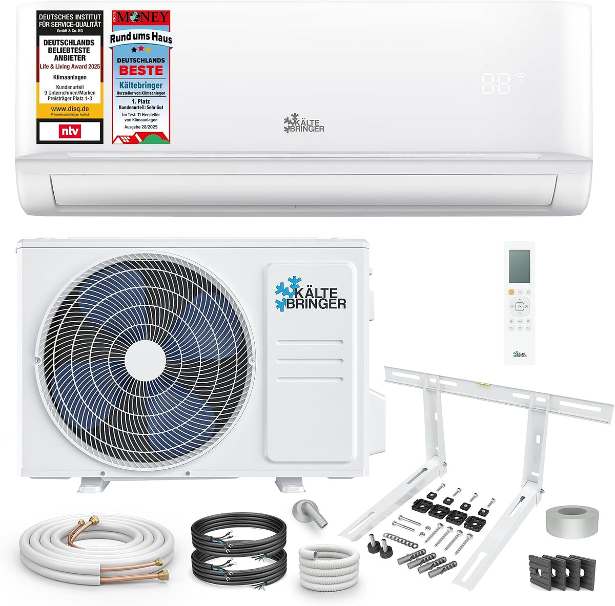Kältebringer Split-Klimaanlage, 3 kW R32 Kältemittel