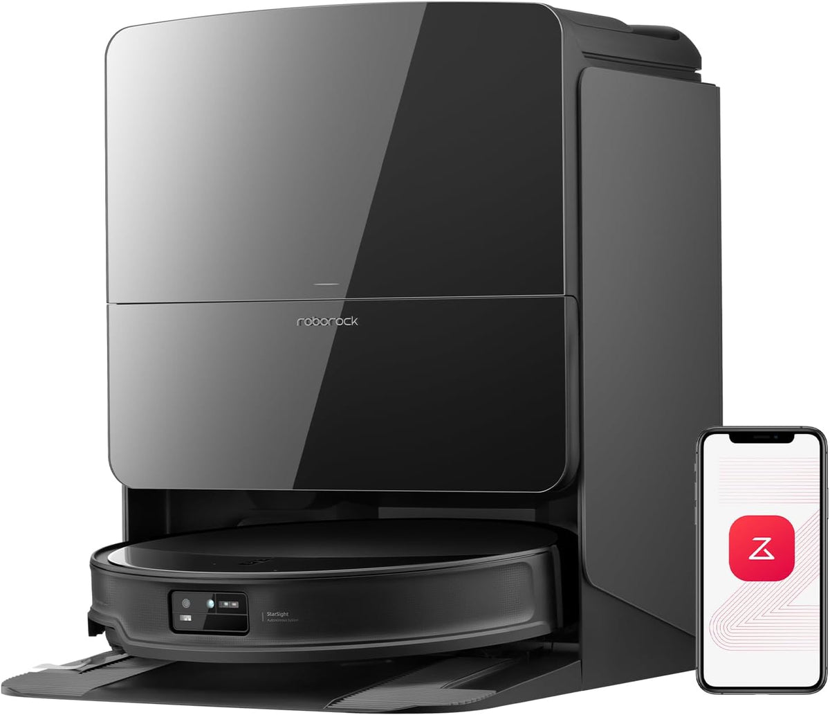 roborock Staubsaugroboter, Saros 10R Saugroboter mit Wischfunktion&angebbarem Wischmopp