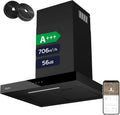 CIARRA Dunstabzugshaube,   CBCB6102 A+++ Dunstabzugshaube 60 cm 706 m³/h Wi-Fi App