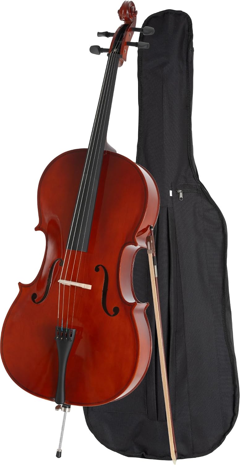 Classic Cantabile Celli, CP-100 4/4 Cello Set Natur, Decke: Fichte, Boden