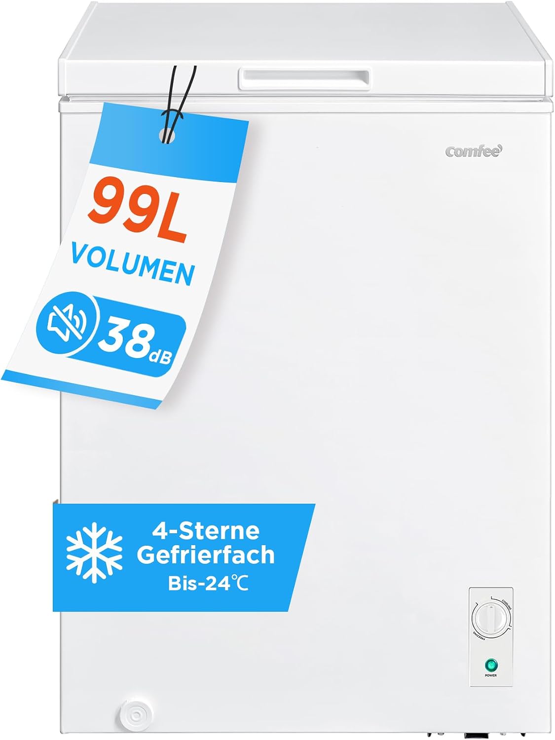 Comfee Gefriertruhe,   99L Gefriertruhe