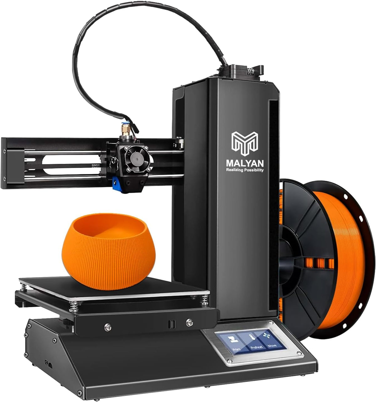 MALYAN 3D-Drucker, Abnehmbare Magnetische Bauplatte, kostenlose Probe PLA Filament, Druckgröße 150x150x150mm