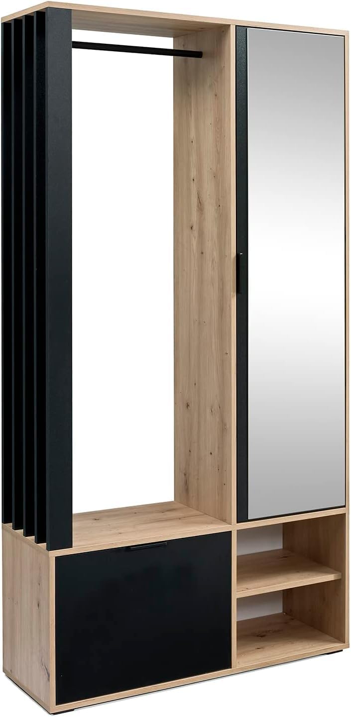 Schuhschrank 100cm - Garderoben Set Milo Breit, mit Spiegel, MINIO go for it